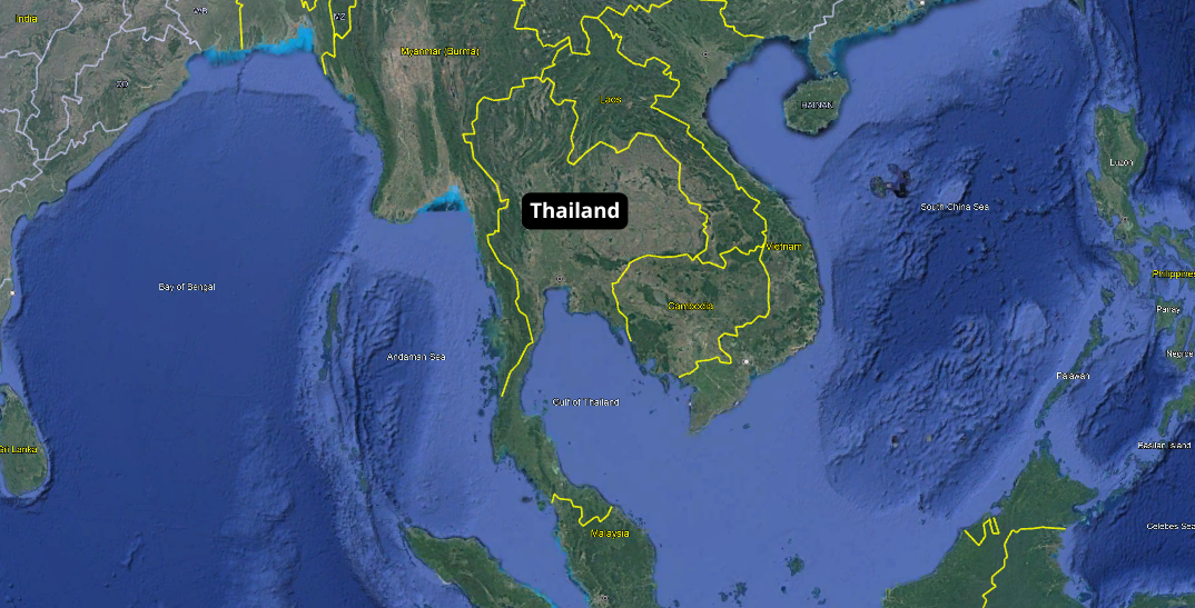 Thailand in Google Earth